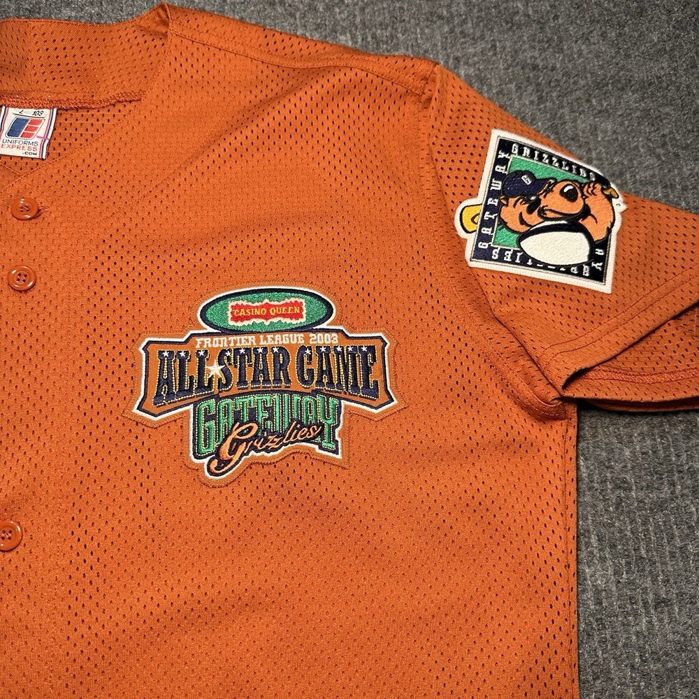Frontier League 2003 All Star Gateway Grizzlies Jersey Adult Sz L Casino Queen